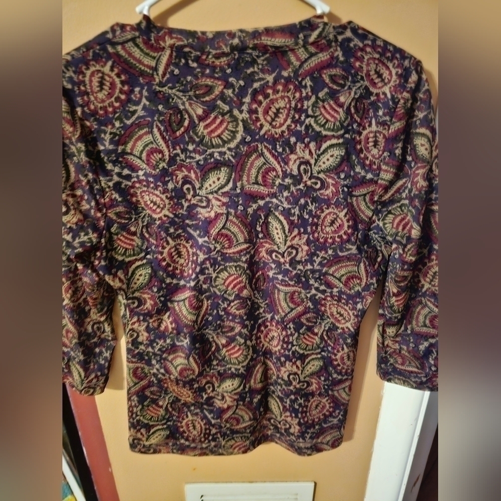 Blouse by Chaps Denim Petite SZ PM. - Picture 3 of 4